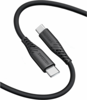 Swissten 71532010 Soft Silicone USB Type-C apa - USB Type-C apa Adat és töltő kábel - Fekete (1.5m)