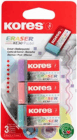 Kores KE-30 Radír pasztell színek - (3 db)
