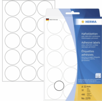 Herma 32mm átmérőjű jelölö pötty - Fehér (480 címke / csomag)