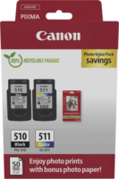 Canon PG-510 / CL-511 Eredeti Tintapatron Fekete + Színes + Fotópapír