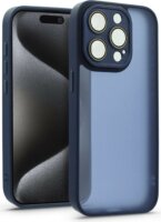 Haffner Variete Apple iPhone 15 Pro Tok kameravédő peremmel, lencsevédő üveggel -Sötétkék