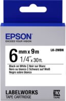 Epson LK-2WBN Feliratozógép szalag 6mm / 9m - Fehér alapon fekete