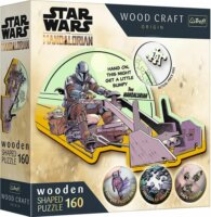 Trefl Puzzle Wood Craft: Star Wars, A Mandalóri és Grogu - 160 darabos puzzle