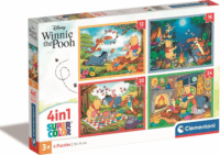 Clementoni Supercolor Disney Micimackó - 4 az 1-ben puzzle 12, 16, 20, 24 darabos
