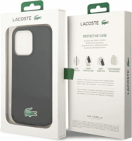 Lacoste Microfiber iPhone 15 Pro Tok - Fekete
