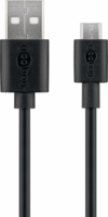 Goobay 46800 USB-A apa - Micro USB apa 2.0 Adat és töltőkábel - Fekete (1m)