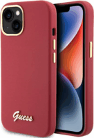 Guess Metal Logo Apple iPhone 15 Tok - Rózsaszín
