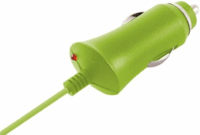 KSIX Micro-USB Autós töltő - Zöld (5V / 1A)