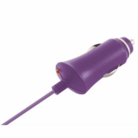 KSIX Micro-USB Autós töltő - Lila (5V / 1A)