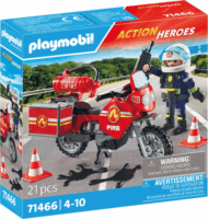 Playmobil City Action : 71466 - Tűzoltó motorkerékpár a baleset helyszínén