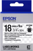 Epson LK-5TBN szalag 18mm / 9m - Áttetsző alapon fekete