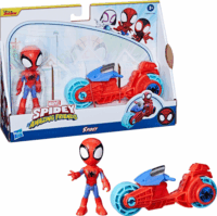 Hasbro Marvel Spidey és csodálatos barátai - Spidey akciófigra motorkerékpárral