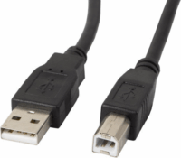 Lanberg CA-USBA-10CC-0005-BK USB-A apa - USB-B apa 2.0 Nyomtató kábel - Fekete (0.5m)