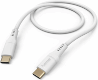 Hama 201577 USB-C apa - USB-C apa 2.0 Flexibilis adat és töltőkábel - Fehér (1.5m)