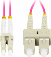 Lanberg FO-LUSU-MD41-0005-VT optikai patch kábel LC/UPC - SC/UPC Duplex 0.5m - Rózsaszín