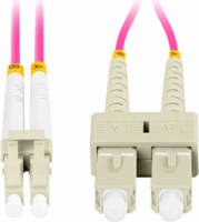 Lanberg FO-LUSU-MD41-0010-VT optikai patch kábel LC/UPC - SC/UPC Duplex 1m - Rózsaszín