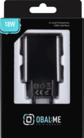 OBAL 18W1UBL USB-A Hálózati töltő - Fekete (18W)