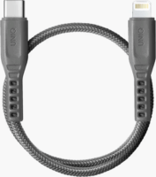 Uniq Flex USB-C apa - Lightning apa 2.0 Adat és töltő kábel - Szürke (0.3m)