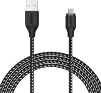AUKEY CB-AM2 USB-A apa - USB-B apa 2.0 Adat és töltő kábel - Fekete (2m)