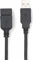 Nedis CCGL60010BK10 USB-A apa - USB-A anya 2.0 Hosszabbító kábel - Fekete (1m)