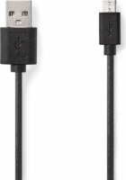 Nedis CCGL60501BK10 USB-A apa - Micro USB apa 2.0 Adat és töltőkábel - Fekete (1m)