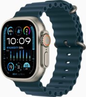 Apple Watch Ultra 2 GPS + Cellular (49mm) Okosóra - Titántok Kék Óceán szíjjal (L)