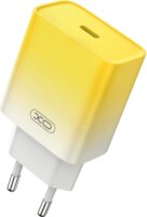 XO CE18 USB-C Hálózati töltő + USB-C/USB-C kábel - Sárga (30W)