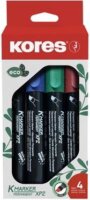 Kores Eco K-Marker 1-3mm Alkoholos marker készlet - Vegyes színek (4 db / csomag)