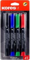 Kores Eco K-Marker 3mm Alkoholos marker készlet - Vegyes színek (4 db / csomag)