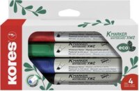Kores Eco K-Marker 3-5mm kúpus Tábla- és flipchart marker készlet - Vegyes színek (4 db / csomag)