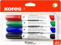 Kores Eco K-Marker 3mm Tábla- és flipchart marker készlet - Vegyes színek (4 db / csomag)