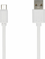 OEM USB Type-A apa - Micro USB Type-B apa Adat és töltő kábel - Fehér (3m)