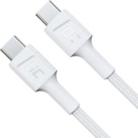 Green Cell KABGC31W USB-C apa - USB-C apa 3.0 Adat és töltő kábel - Fehér (0.3m)