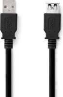 Nedis CCGL61010BK10 USB Type-A apa - USB Type-A anya 3.2 Gen 1 Hosszabbító kábel - Fekete (1m)