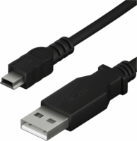 Yenkee YCU 010 BK USB Type-A apa - Mini USB Type-B apa 2.0 Adat és töltő kábel - Fekete (1.5m)