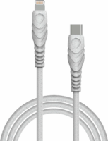 Biond BIO-20-TIP USB Type-C apa - Lightning apa Adat és töltő kábel - Fehér (2m)