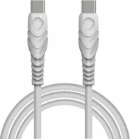 Biond BIO-20-TT USB Type-C apa - USB Type-C apa Adat és töltő kábel - Fehér (2m)