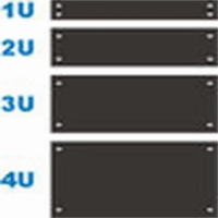 NET FORMRACK F111KP4U 19" 4U takaró elem - Fekete