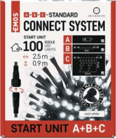Emos D1CC03 CNT LED Kül-/beltéri fényfüzér 2.5m - Hideg fehér