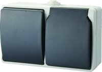 GAO 9873H Aquatop Falon kívüli váltókapcsoló + dugalj - Szürke