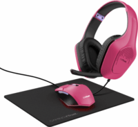 Trust GXT 790 3in1 Gaming Headset - Pink/Fekete + Egér/Egérpad