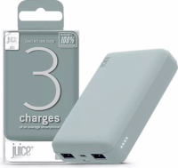 Juice Eco 3 Charge Power Bank 10000mAh - Éjfekete zöld