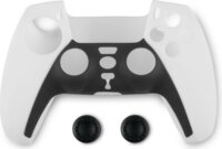 Spartan Gear DualSense (PS5) Controller szilikon markolatvédő burkolat és Thumb Grips - Fehér/Fekete
