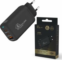ExtraLink CHARESL02 Smart Life 2x USB Type-C / 1x USB Type-A GaN Hálózati töltő - Fekete (65W)