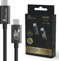 ExtraLink CABESL05 Smart Life USB Type-C apa - USB Type-C apa Adat és töltő kábel - Fekete (2m)