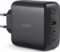 Aukey PA-B6T 2x USB Type-C / 1x USB Type-A Hálózati töltő - Fekete (65W)