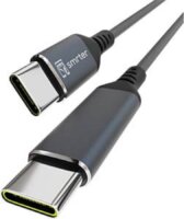 smrter speedy 100 USB-C apa - USB-C apa Adat és töltő kábel - Fekete (0.4m)