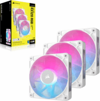 Corsair iCue Link RX120 RGB 120mm PWM RGB Rendszerhűtő - Fehér (3db/csomag)