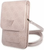 Guess PU 4G Triangle Logo Telefon táska - Pink/Mintás
