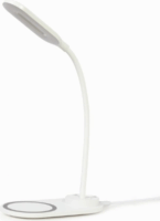 Gembird TA-WPC10-LED-01-W Asztali LED lámpa + Vezeték nélküli töltő - Fehér